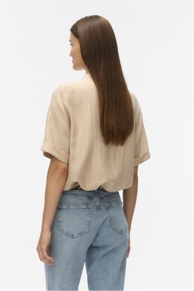 VMHEAVEN 2/4 SHIRT WVN GA 10324535 OATMEAL